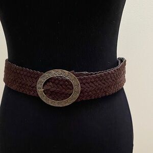 Elegant Brown Braided Belt